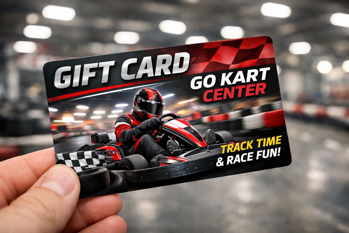 photographic gift card for go kart center-1